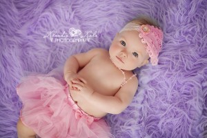 Exclusive candy pink goose feather with Swarovski crystals and pink flower on a wide lace headband