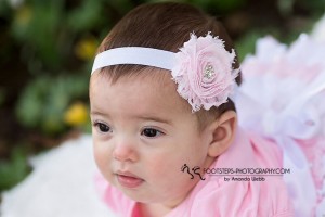 Frayed flower on soft lace