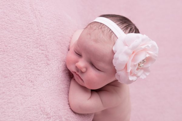 p-9537-Cute-Cute-3.jpg Pink rose with rhinestone on a soft elastic headband