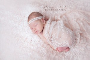 Exclusive white headband with crystal trim