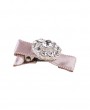 Baby satin clip decorated with Swarovski crystal encrusted rhinestone