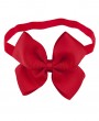 Large grosgrain double bow on a soft elastic headband in various colours