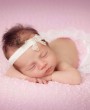 Lace delicate bow on soft elastic headband