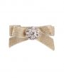 Little gold bow with rhinestone on a clip