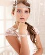 Diamante bracelet with satin ivory ribbon