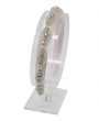 Light pink alice band with crystal trim